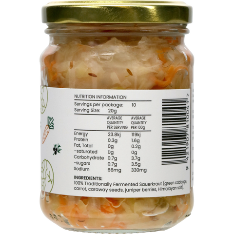 NZ-Made Raw Sauerkraut – Naturally Fermented; Probiotic-Rich | Symbiota