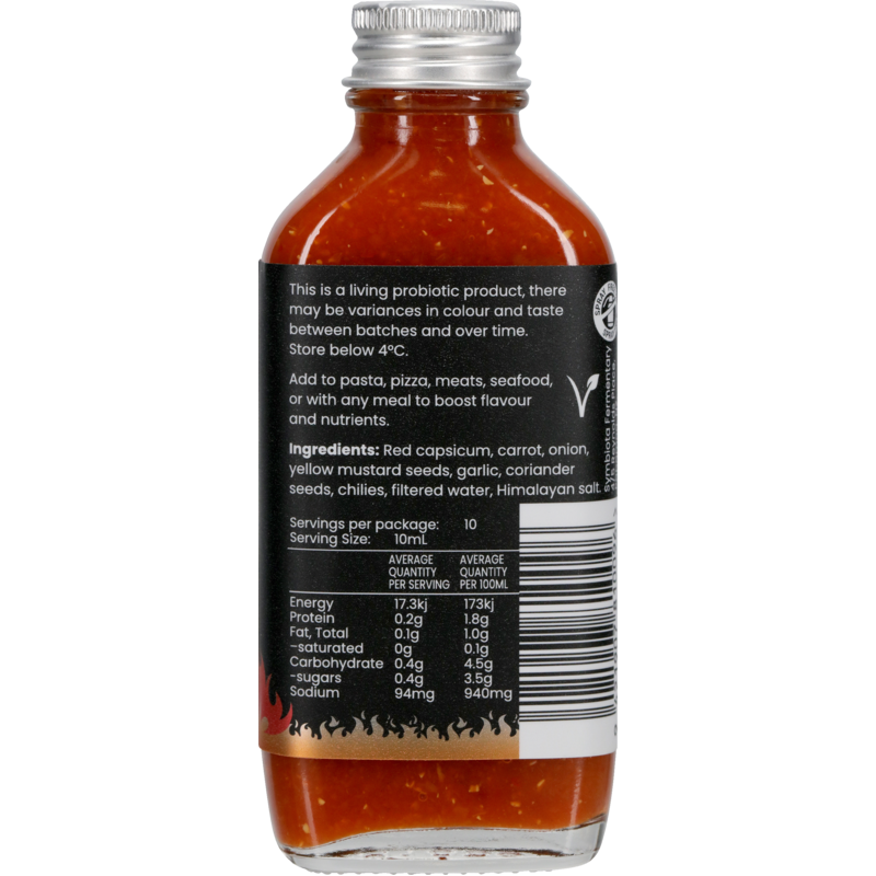 Not as Hot Sauce-Naturally Fermented (Medium Heat) 100ml