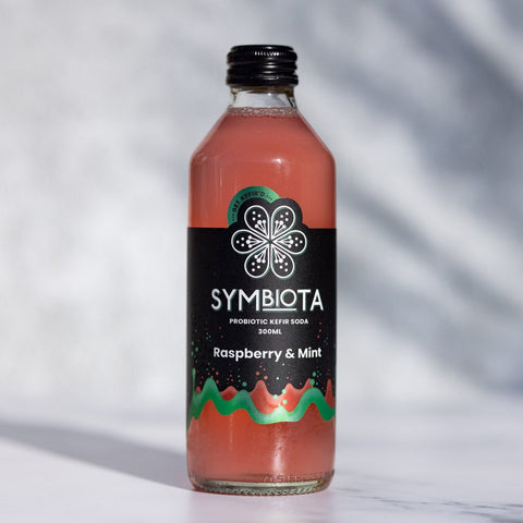 Probiotic Water Kefir Soda x 12 - Raspberry & Mint 300ml