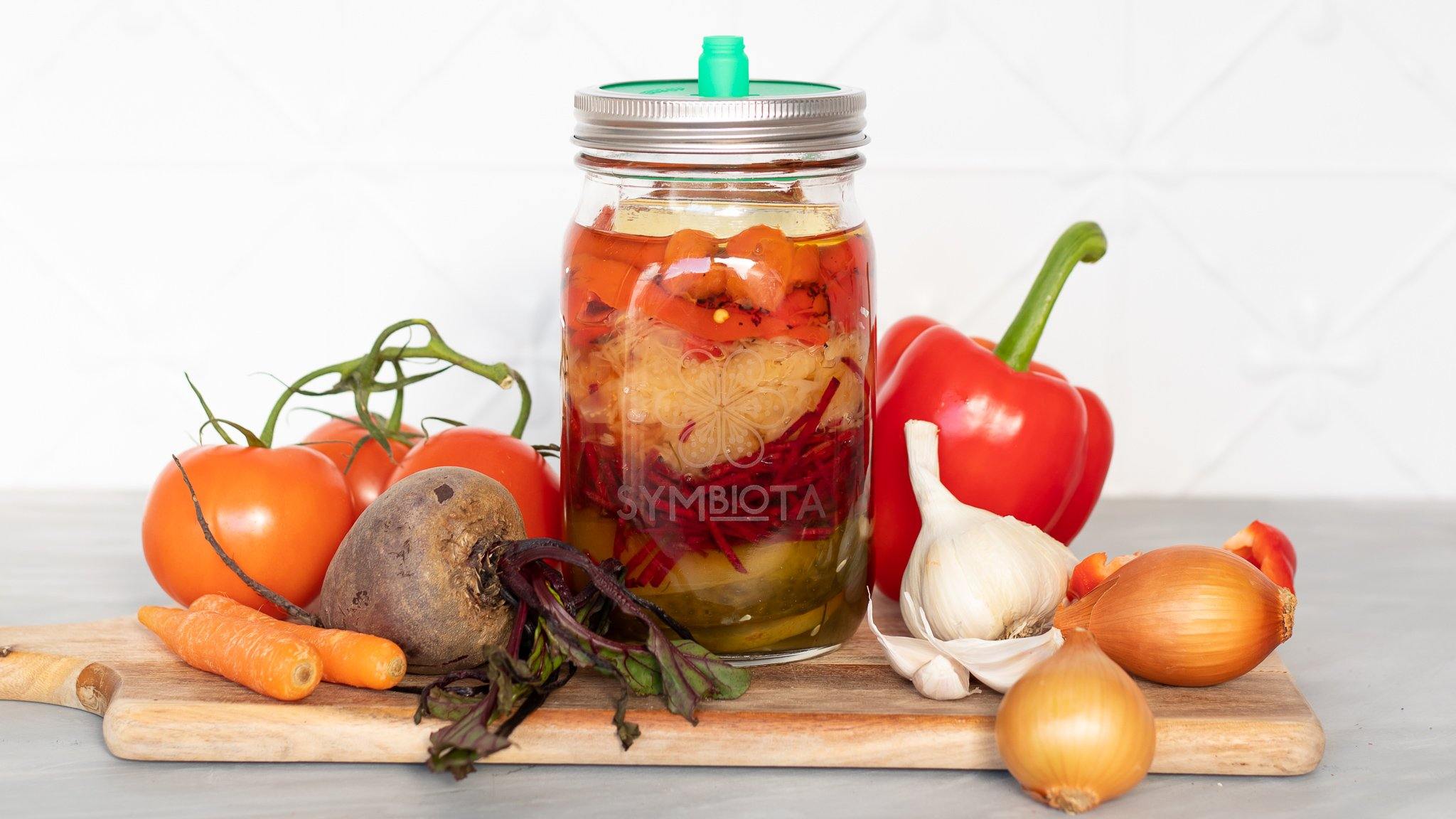 Symbiota 1L Glass Jar for food fermentation